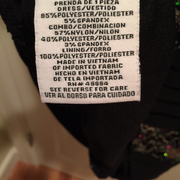 Black Dress Sparkle and stretchy Size 10 - Picture 6 of 8